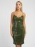 Green Sequins Sweetheart Neck Kayla Dress