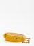 Women Yellow Polyurethane Textured Adjustable Belt With Pin Buckle