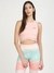 Pink Polyester Blend Solid Coline Active Top