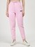 Washed Out Pink Solid High Rise Alisha Long Pants