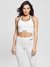 Guess Women White Solid Scoop Neck Adrianna Active Bras