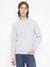 Guess Men's Grey Solid Crew Neck Long Sleeves Sweatshirt