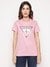 Pink Printed Round Neck Icon Organic T-Shirt