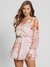Pink Printed V-Neck Candis Romper