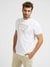 Guess Men White Printed Round Neck Short Sleeves T-shirt