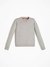 Grey Round Neck Full Sleeves Solid Sweater