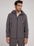 Grey Solid Hooded Neck Kaden Hooded Jacket