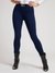 Blue Solid High-Rise Regular Fit Leggings