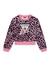 Guess Girls Pink Animal Print Round Neck Long Sleeves Sweatshirt