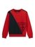 Guess Boys Red Color-Blocked Round Neck Long Sleeves Sweatshirt