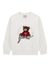 Guess Kids Off White Embroidered Teddy Round Neck Long Sleeves Sweatshirt