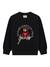 Guess Kids Black Embroidered Teddy Round Neck Long Sleeves Sweatshirt