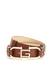 Women Brown Polyurethane Solid Alva Adjustable Belt With Pin Buckle
