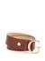 Women Brown Polyurethane Solid Ginevra Belts With Pin Buckle