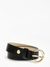 Women Black Polyurethane Solid Silvana Adjustable Belt With Tang Buckle