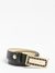 Women Black Polyurethane Solid Belt With Rectangular Buckle