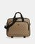 Beige PU Printed Travel Roller Trolly Bag
