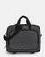 Grey PU Printed Travel Roller Trolly Bag