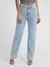 Blue Washed Mid-Rise Full Length Jeans
