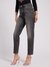 Grey Solid High-Rise Ankle Length Jeans