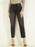 Guess Women's Black Solid Mid-Rise Ankle Leg Jeans