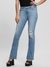 Blue Cotton Blend Solid Slash Knee Jeans