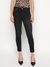 Black Solid Skinny Fit Sexy Curve Plume Jeans