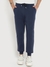 Blue Printed Mid Rise Zachery Cuff Pant