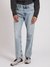 Blue Cotton Blend Solid Regular Fit Jeans