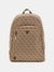 Beige Printed PU Backpack