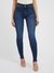 Blue Washed High-Rise Full Length Jeans