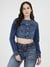 Alder Embellished Round Neck Full Sleeve Denim Jacket