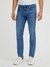 Blue Solid Mid-Rise Ankle Length Jeans