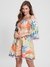 Multi Cotton Blend Printed A-Line Dress