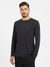 Blue Solid Round Neck Full Sleeves T-shirt