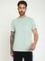 Green Solid Round Neck Short Sleeves T-shirt