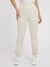 Guess Women's Beige Polycotton Solid Regular Fit Pants