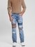 Blue Solid Mid-Rise Ankle Length Jeans