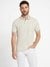 Beige Solid Polo Neck Allen Polo T-Shirt