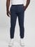 Guess Men's Blue Solid Mid-Rise Tapered Leg Track Pants