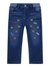 Blue Embroidered Jeans
