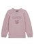 Pink Round Neck Full Sleeves Embroidered Sweatshirt