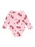 Pink Round Neck Full Sleeves Printed Bodysuits