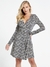 The New Seduction Zebra Print V-Neck Full Sleeve Wrap Dress
