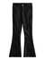 Black Solid Flat-Front Trouser