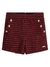 Red Self Design Hot Shorts