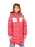 Pink Full Sleeves Color Blocked Puffer Jacket