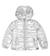 Silver Full Sleeves Printed Puffer Jacket