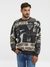 Black Printed Round Neck Full Sleeves Sweatshirt