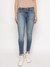 Blue Solid Skinny Fit Annette Eco Moon Jeans